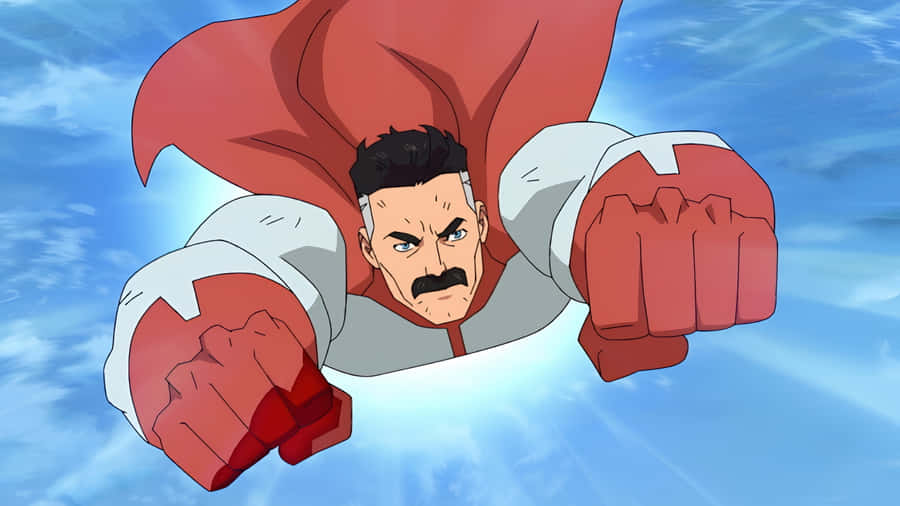 Invincible Hero In Flight Wallpaper