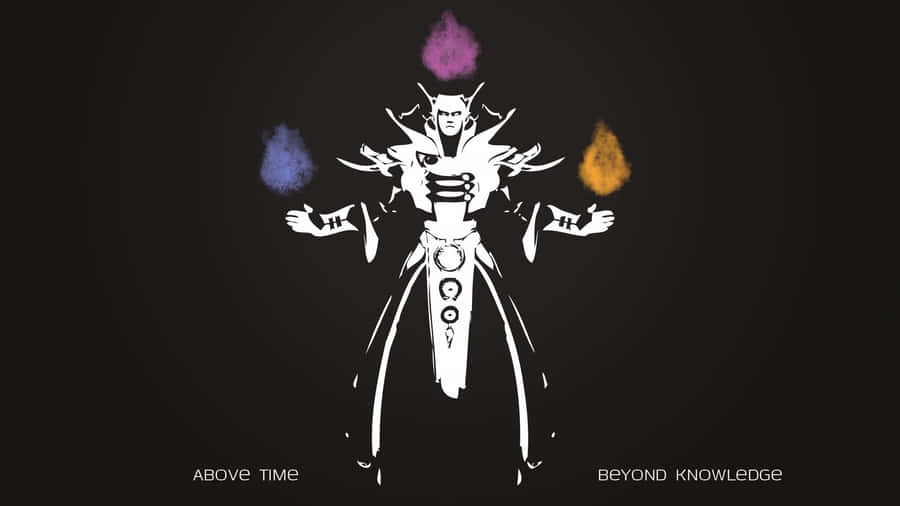 Invoker Unleashing Powerful Spells In Dota 2 Wallpaper