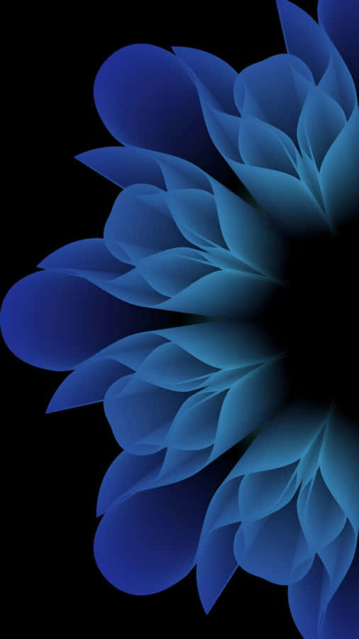Ios 26 Blue Flower Wallpaper Wallpaper