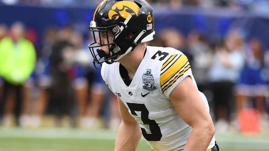 Iowa Hawkeyes Football Player Action Shot Wallpaper