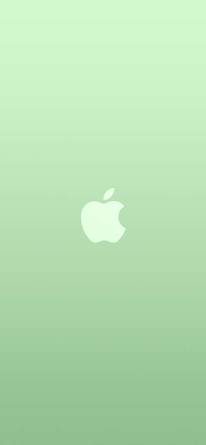 Iphone 11 Apple Logo Green Background Wallpaper