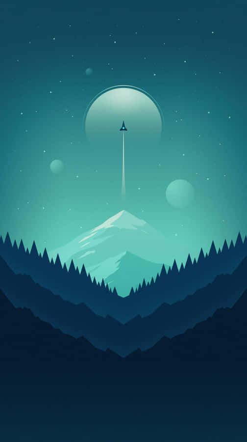 Iphone 11 Green Spacecraft Animation Wallpaper