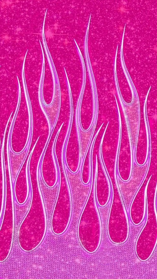 Iphone Baddie Hot Pink Flame Wallpaper