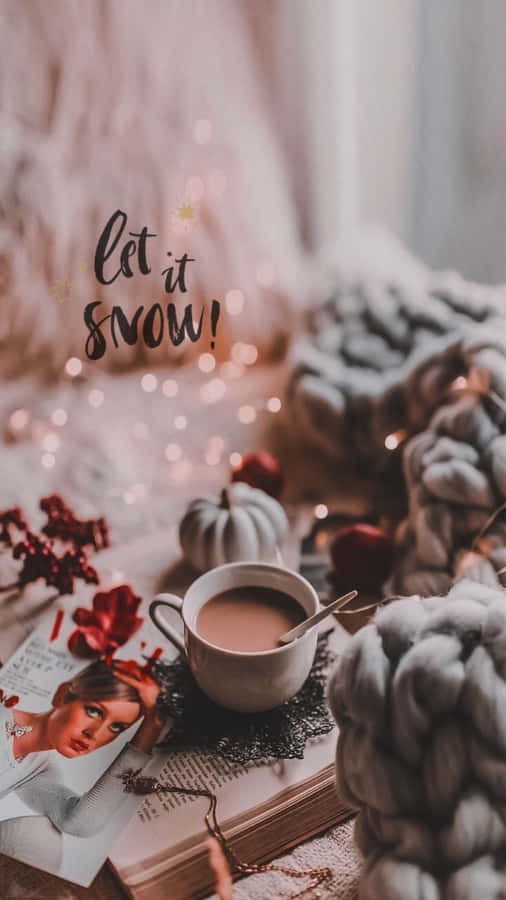 Iphone Christmas Aesthetic Cozy Coffee Wallpaper