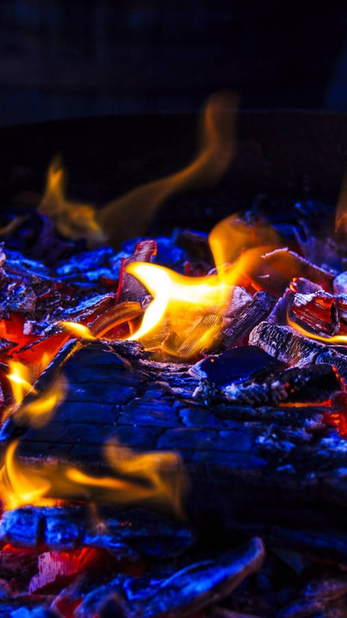 Iphone Fire Burning Piece Wallpaper