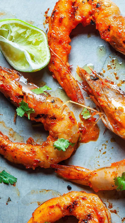 Iphone Food Buttered Shrimp Wallpaper