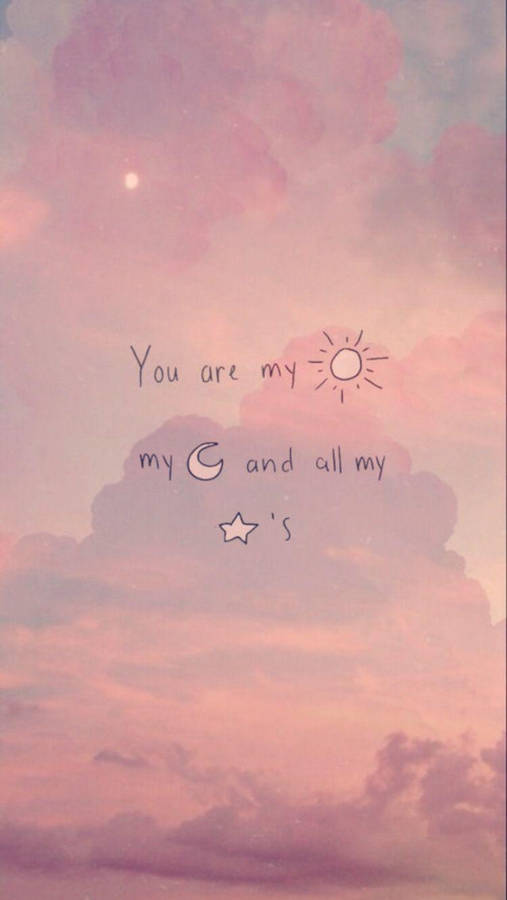 Iphone Pink Aesthetic Doodles Wallpaper