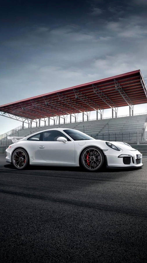 Iphone X Car At Stadium Wallpaper