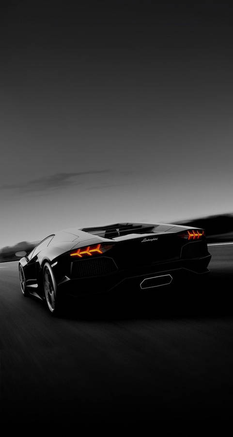 Iphone X Car Lamborghini Aventador Rear Wallpaper