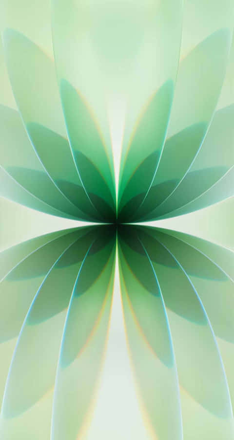 Iphone17 Wallpaper Abstract Green Flower Wallpaper