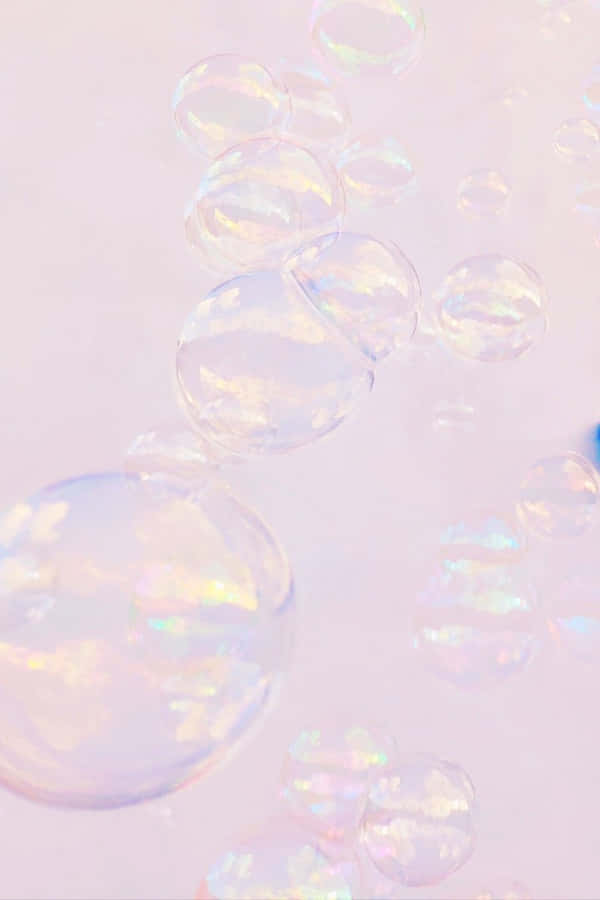 Iridescent Soap Bubbles Pastel Background Wallpaper