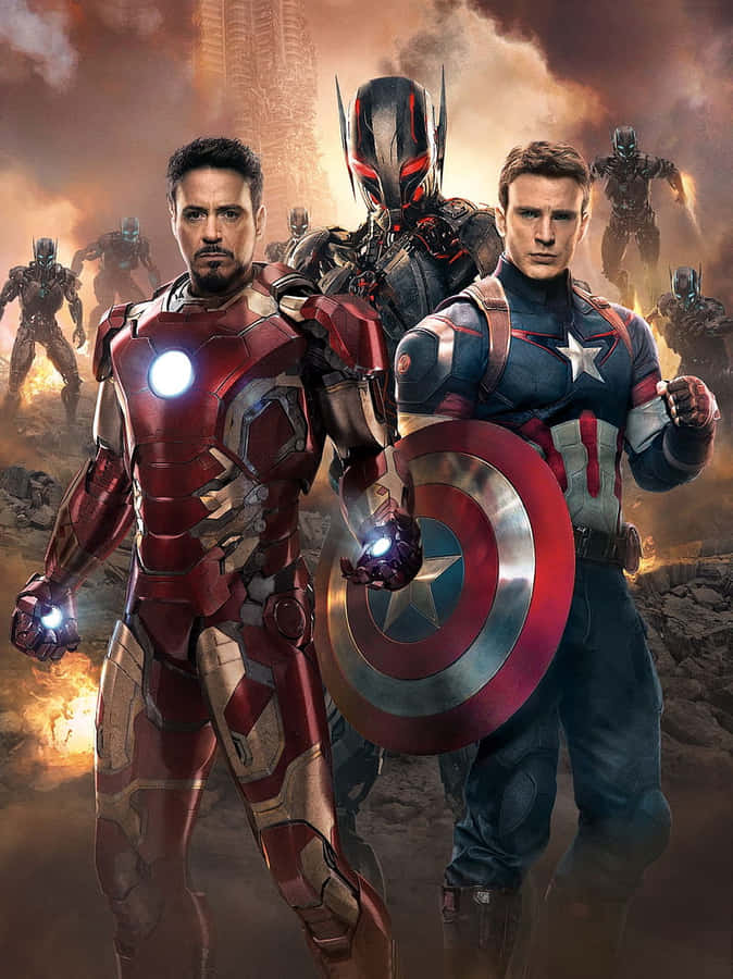 Iron_ Man_and_ Captain_ America_ Ready_for_ Battle Wallpaper