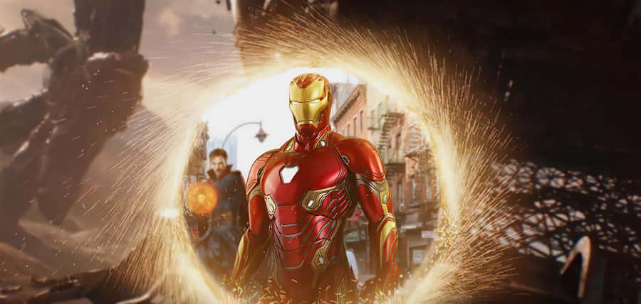Iron Man And Doctor Strange, Two Incredible Marvel Superheroes Wallpaper