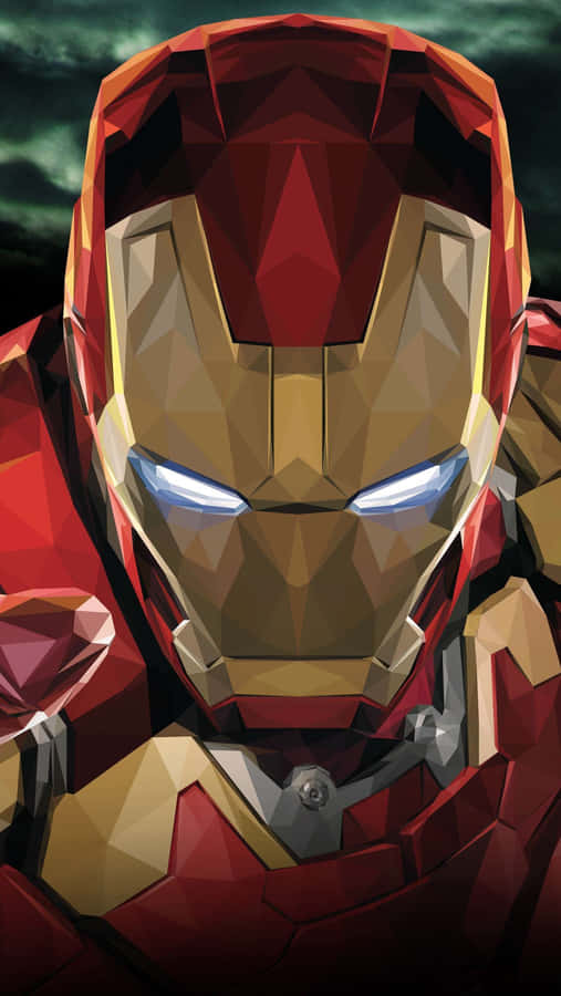 Iron Man In Iconic Red And Gold Artwork Wallpaper