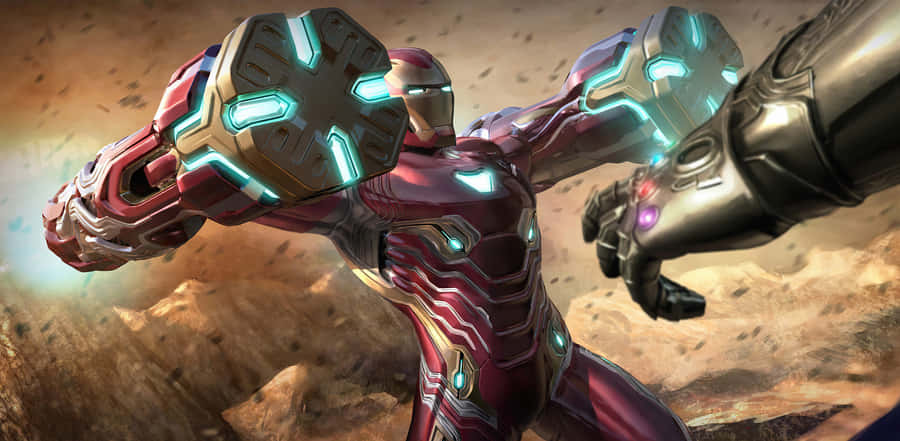 Iron_ Man_ Nano_ Gauntlet_ Action Wallpaper