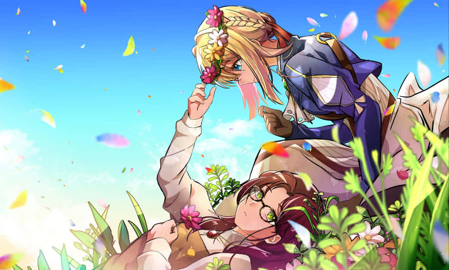 Isabella York In A Serene Nature Backdrop Wallpaper