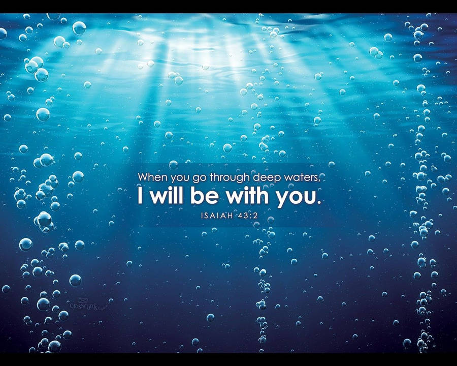 Isaiah 43:2 Bible Verse Laptop Wallpaper