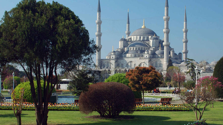 Istanbul's Sultan Ahmed Mosque Wallpaper