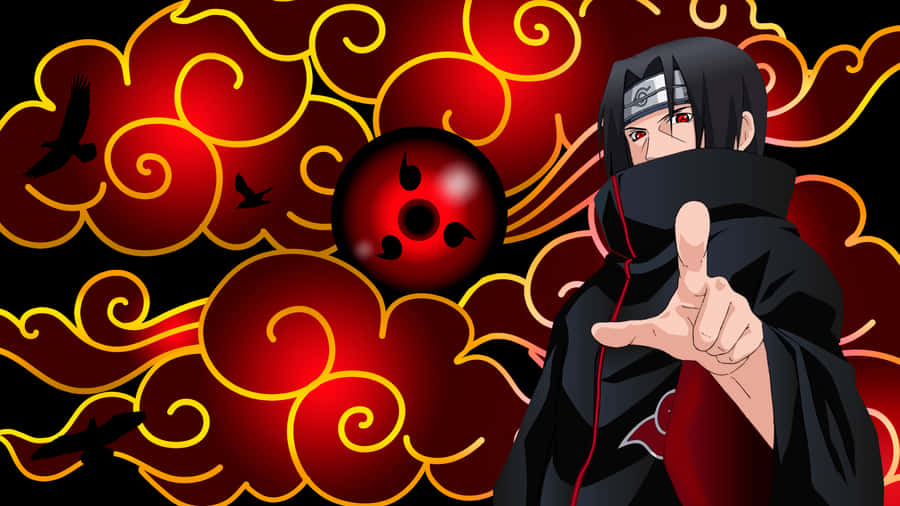 Itachi Uchiha Mangekyo Sharingan Background Wallpaper