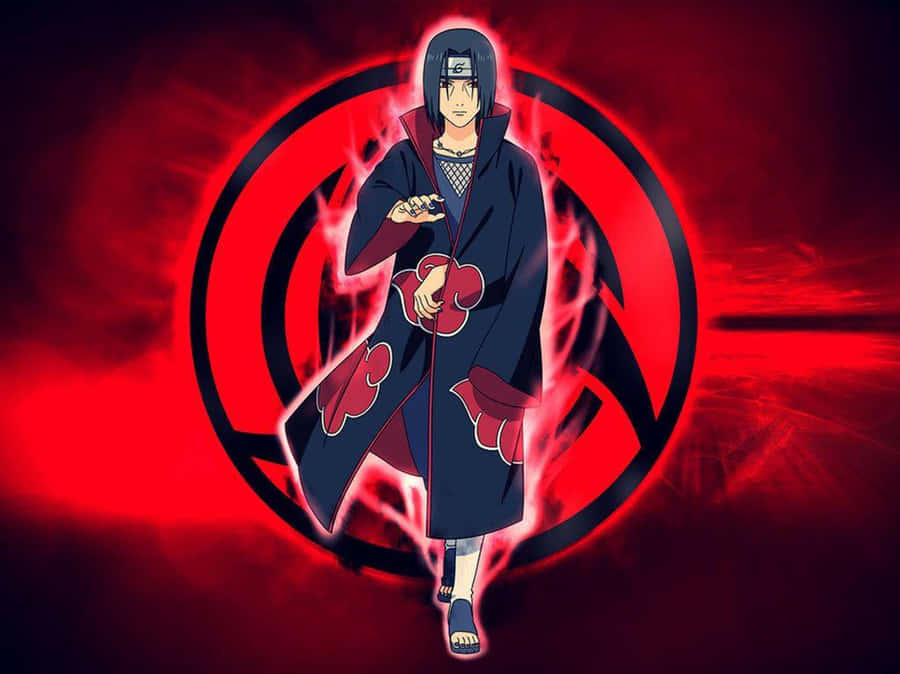 Itachi Uchiha Red Background Wallpaper