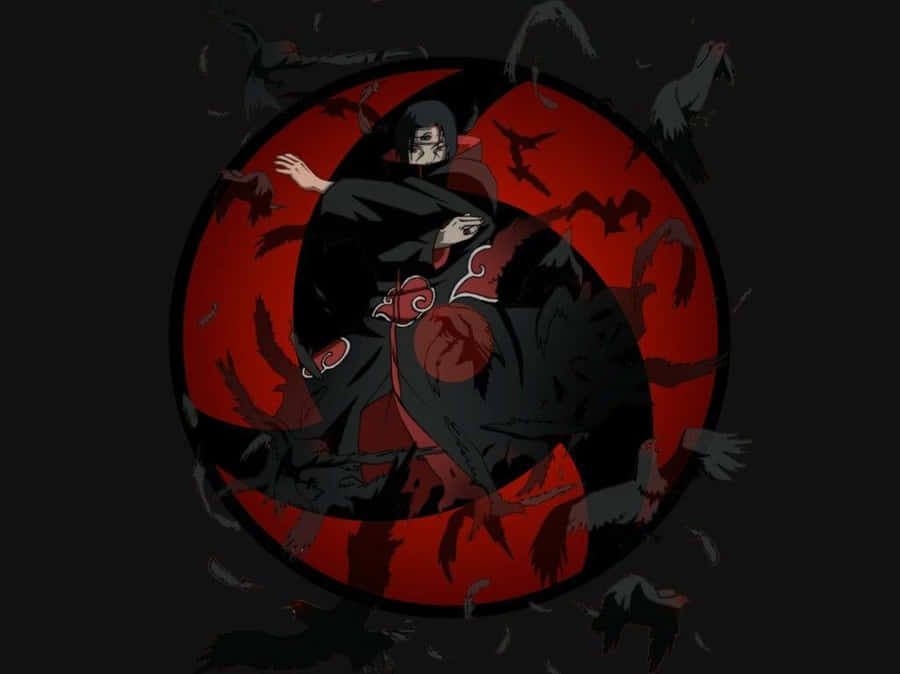 Itachi Uchiha Red Moon Artwork Wallpaper
