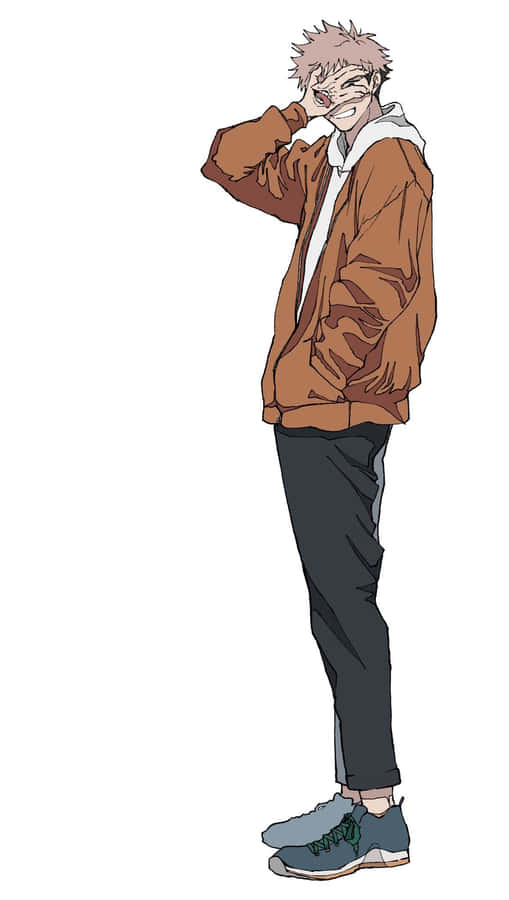 Itadori Yuji Brown Jacket Hot Wallpaper