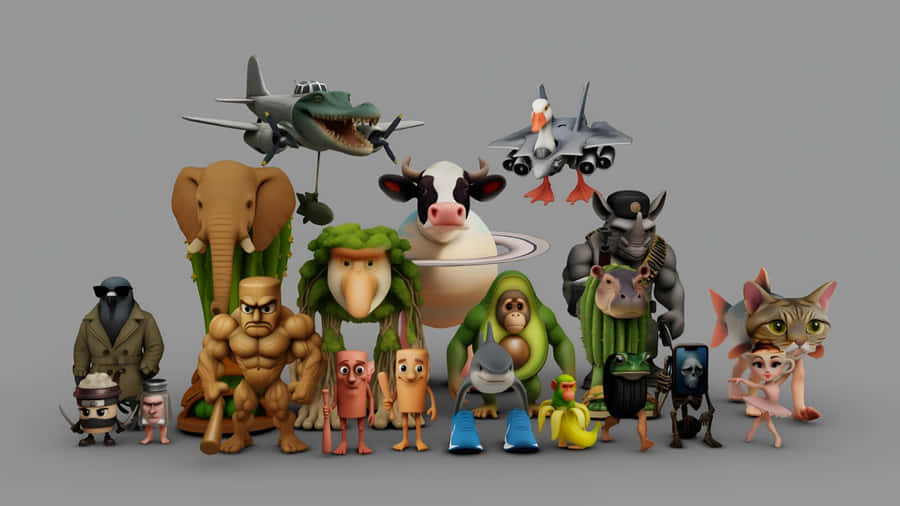 Italian Brainrot Characters Wallpaper