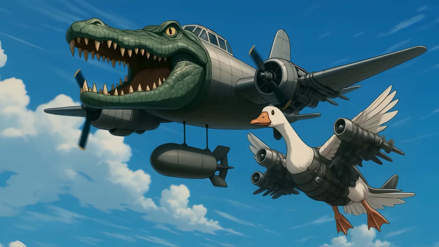 Italian Brainrot Surreal Art Wallpaper