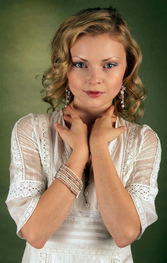 Izabella Miko In An Elegant Pose Wallpaper