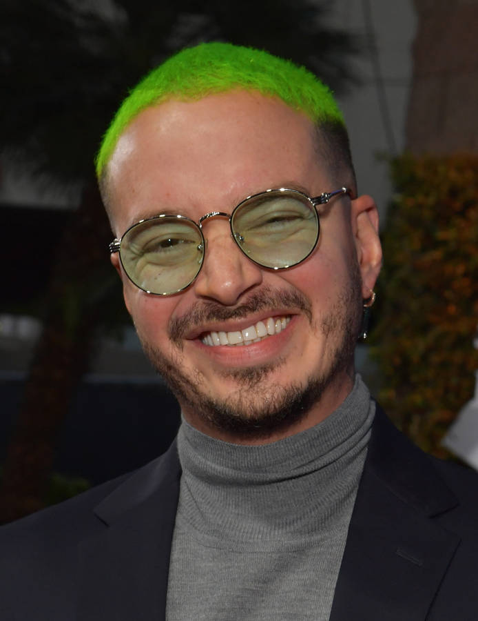 J Balvin Green Hair Wallpaper