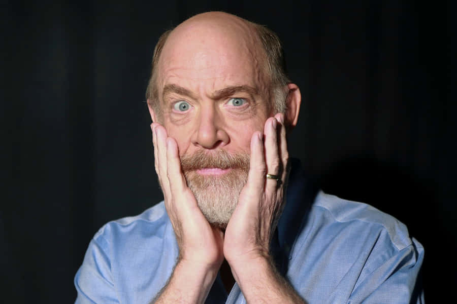 J.k. Simmons Looking Dapper In A Classic Black Tuxedo Wallpaper