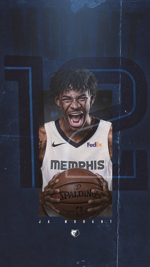 Ja Morant Dark Blue Wallpaper