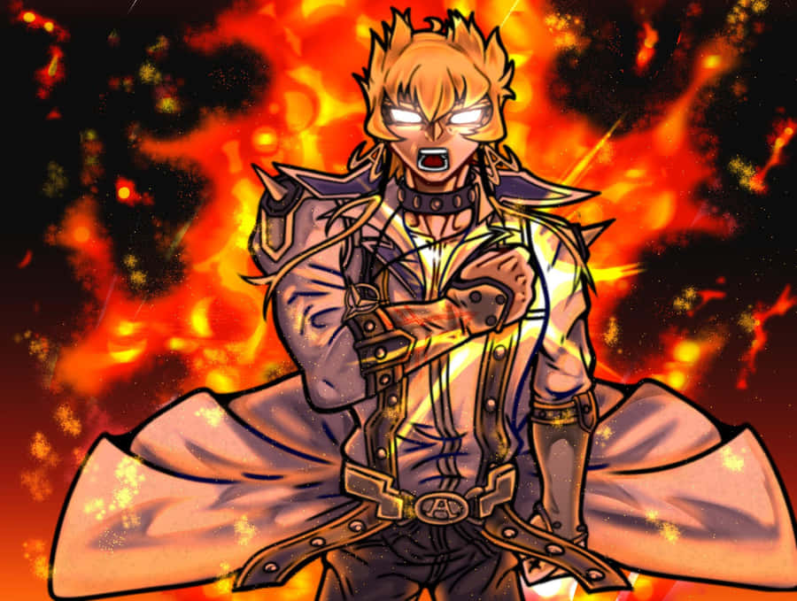 Jack Atlas Standing Confidently With His Duel Disk Wallpaper