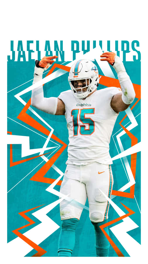 Jaelan Phillips Miami Dolphins Promotional Artwork Wallpaper