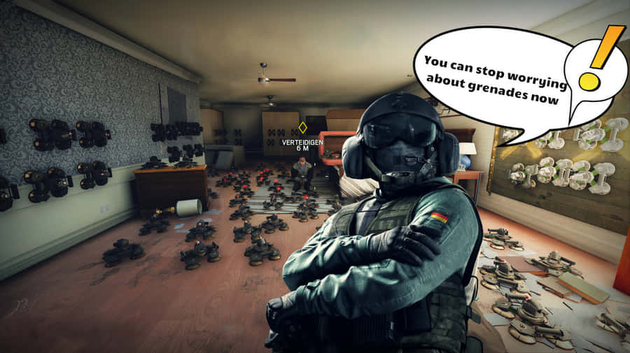 Jager From Tom Clancy's Rainbow Six Siege With A Captivating Background Wallpaper