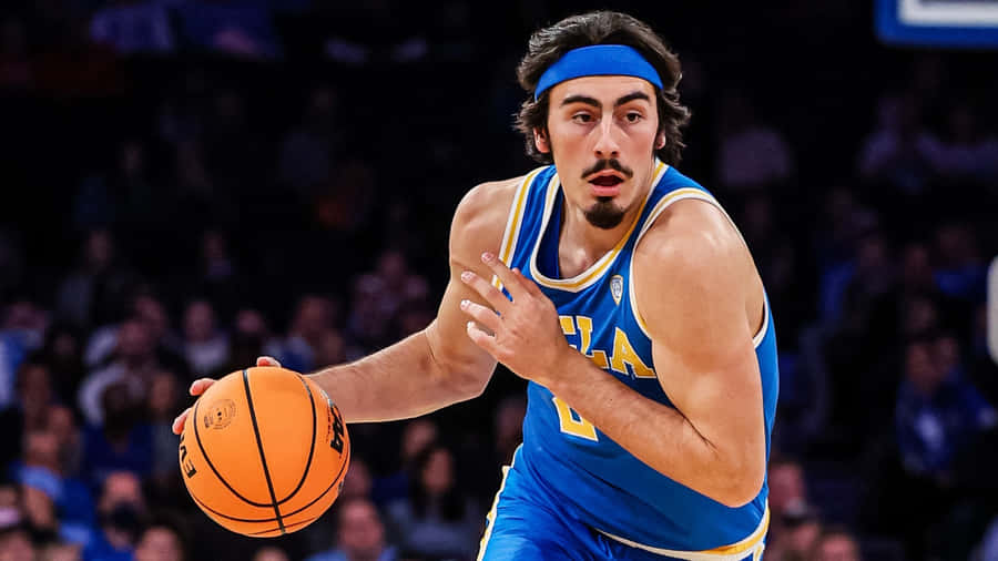 Jaime Jaquez Jr U C L A Basketball Action Wallpaper