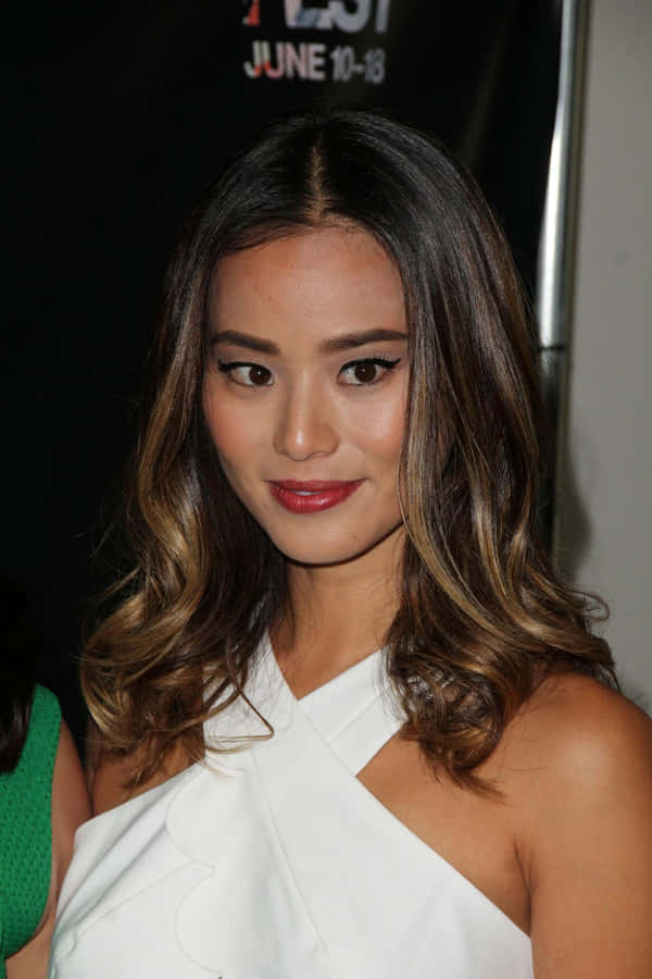 Jamie Chung Posing In A Stunning Outdoor Photoshoot Wallpaper