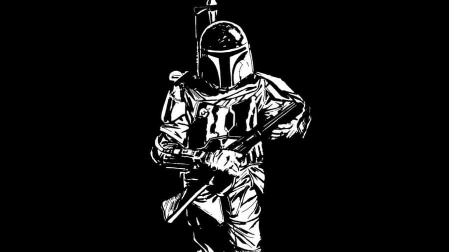 Jango Fett - The Fearless Bounty Hunter In Action Wallpaper