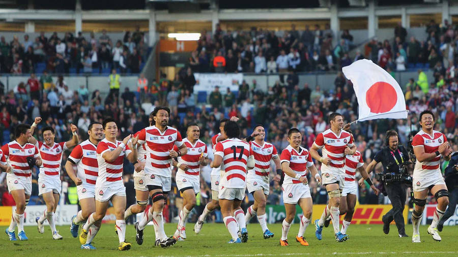 Japan Brave Blossoms Rugby Wallpaper