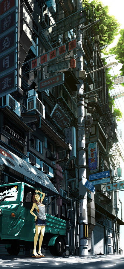 Japanese Aesthetic Iphone Shade Of Trees Wallpaper