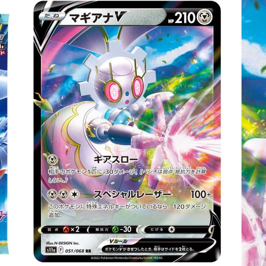 Japanese Pokemon Card Featuring Magearna Wallpaper