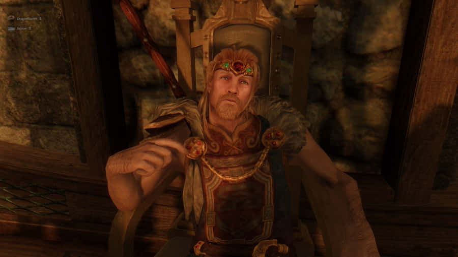 Jarl Balgruuf The Greater In His Throne Room Wallpaper