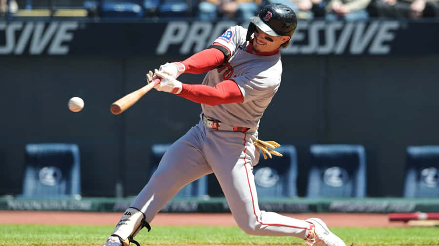 Jarren Duran Batting Action Wallpaper