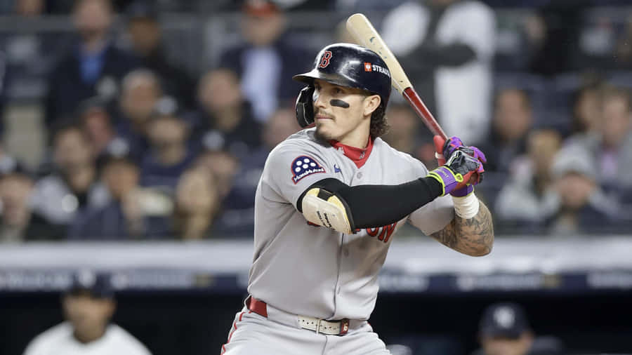 Jarren Duran Batting Stance Wallpaper