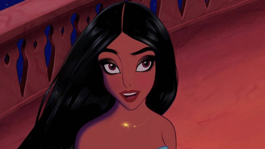 Jasmine Looking Like A Baddie Cartoon Girl Wallpaper