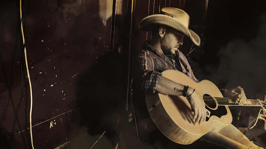 Jason Aldean Playing Guitar Wallpaper