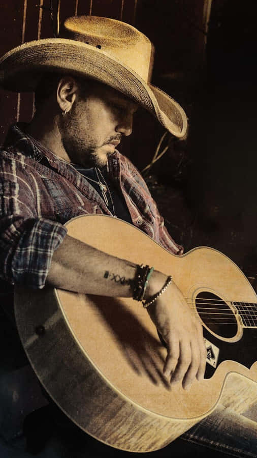 Jason Aldean Playing Guitar Wallpaper