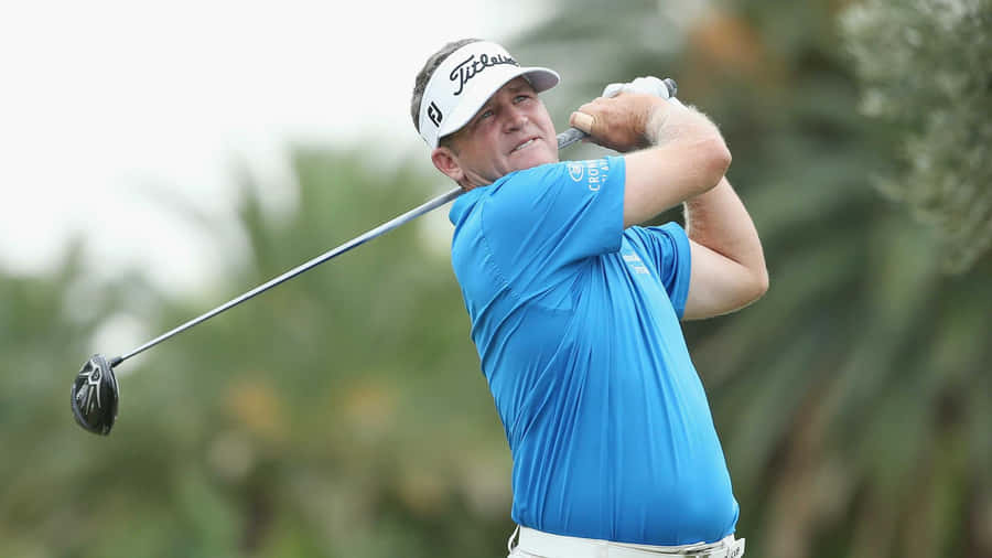 Jason Bohn Intensely Focused During A Golf Game Wallpaper