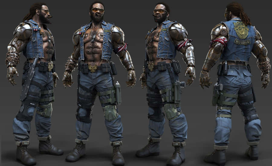 Jax Briggs Unleashing His Power In Mortal Kombat Wallpaper