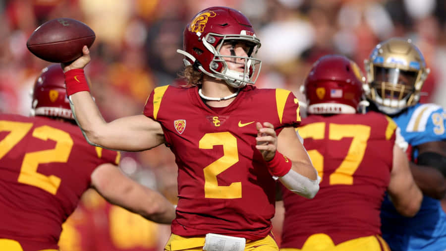 Jaxson Dart U S C Quarterback Wallpaper